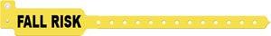 Wristband, Adult/ Pediatric, Tri-Laminate, Fall Risk, Yellow, 500/bx