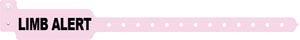 Wristband, Adult/ Pediatric, Tri-Laminate, Limb Alert, Pink, 500/bx