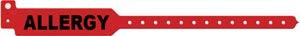Wristband, Adult, Tri-Laminate, Allergy, Red, 500/bx