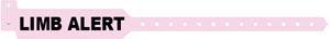 Wristband, Adult, Tri-Laminate, Limb Alert, Pink, 500/bx