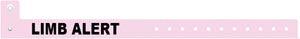 Wristband, L Shape, Tri-Laminate, Limb Alert, Pink, 500/bx