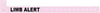 Wristband, L Shape, Tri-Laminate, Limb Alert, Pink, 500/bx