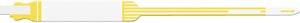 Wristband, Adult, Imprinter Tri-Laminate, Self Adhesion, Yellow, 250/bx