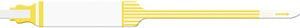 Wristband, Adult, Extra Wide, Imprinter Tri-Laminate, Self Adhesion, Yellow, 250/bx