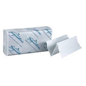 Premium Multifold Paper Towels, 2-Ply, Paper Band, White, 9¼