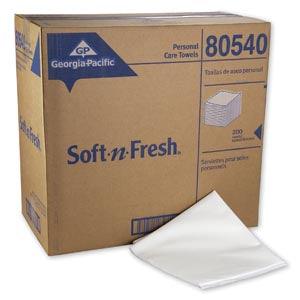 Patient Care Airlaid Disposable Bath Towels, White, 19½
