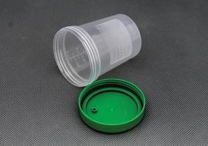 Specimen Container, Sterile, 4 oz, Screw On Lid, Individually Packaged in Form Fill Seal Package, 100/cs