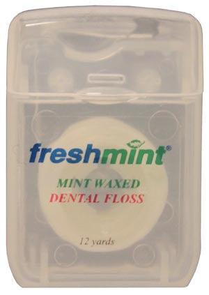Dental Floss, Mint, Waxed, 12 yds, 12/bg, 12 bg/cs