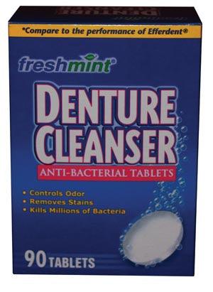 Denture Cleanser Tablets, Blue, Compared to the Performance of Efferdent®, 90/bx, 24 bx/cs  (Made in USA)