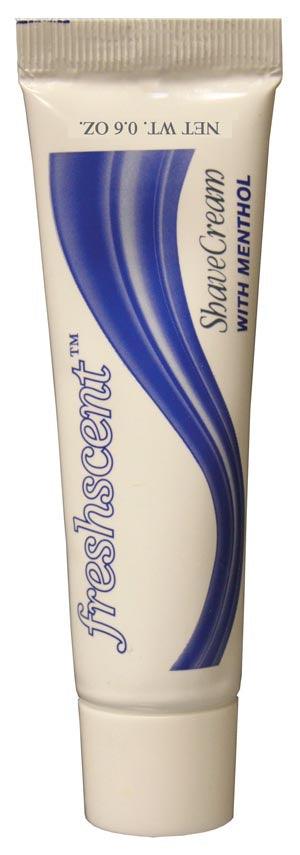 Brushless Shave Cream with Menthol, .6 oz Tube, 144/cs, 5 bx/cs