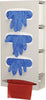 Triple Glove & Single Roll Bag Dispenser, Holds Three Boxes of Gloves & One Roll of Bags (Up to 9"L), Keyholes For Wall Mounting, Quartz ABS Plastic, 10 1/8"W x 20 3/8"H x 3 15/16"D (Made in USA)