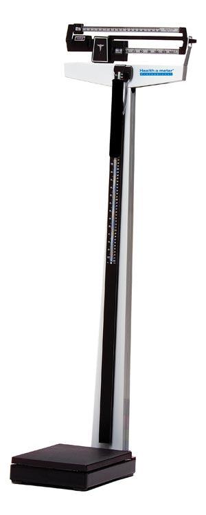 Mechanical Beam Scale with Fixed Poise Bar, Height Rod, Wheels & Counterweights, 490 lb/210 kg Capacity (DROP SHIP ONLY)