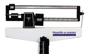 Mechanical Beam Scale, Height Rod, Wheels, 400 lb Capacity, 10½