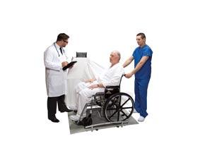 Digital Wheelchair Dual Ramp Scale, Capacity: 1000 lbs/454 kg, Platform Dimension 31½