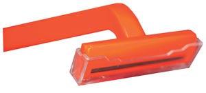 Single Blade Razor, Stainless Steel, Clear Removable Safety Cap, One-Piece Orange Handle, 100/bx, 10 bx/cs