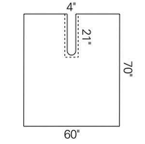 Impervious Split Drape, 60