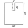 Impervious Split Drape, 60" x 70", 4" x 20" Split, Sterile, 42/cs