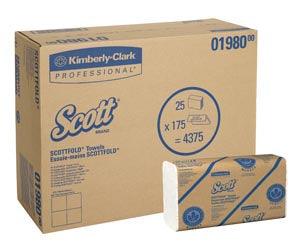 Scott ScottFold Towels, 1-Ply, 175 sheets/pk, 25 pk/cs  (091450)