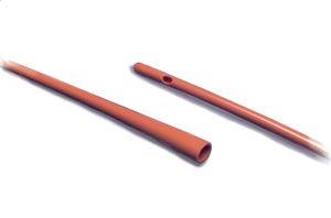 Red Rubber Robinson Catheters, 14FR, 14L, Latex, Sterile, 100/cs