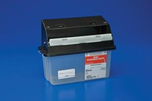 Hazardous Waste Container, Counterbalance Lid, Black, 5 Qt, 14/cs