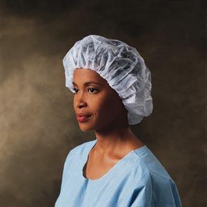 Bouffant Cap Spunbound, White, X-Large, 100/ctn, 3 ctn/cs