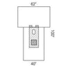 Cystoscopy "T" Drape, Sterile, 62" x 40" x 100", 16/cs