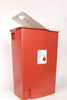 Container, 18 Gal Red, Hinged Lid, 5/cs