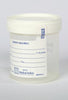 Gent-L-Kare® Wide Mouth Specimen Container, 4 oz, Lid, White, Sterility Seal & Label, Graduated In 10mL Increments From 20mL to 120mL, 75/bg, 4 bg/cs (25 cs/plt)
