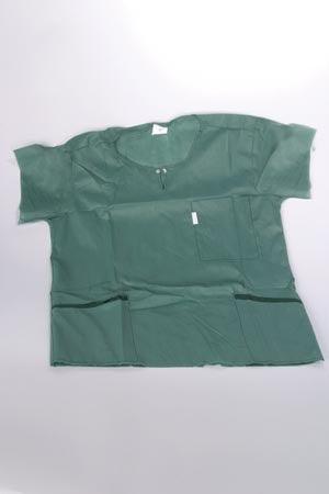 Shirt Scrub, Slate Green, Medium, 12/bg, 4 bg/cs