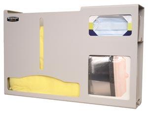 Protection Organizer, Gloveless, Holds Variety of Gowns, One Box of Face Masks & One Box of Face Shields, Keyholes For Wall Mounting or Floor Stand Mounting, Door Hanger Cut-Out, Quartz ABS Plastic, 23 3/8
