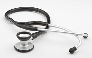 ADSCOPE Lightweight Cardiology Stethoscope, Black