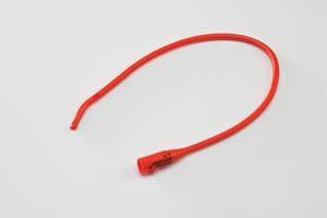 Urethral Red Rubber Catheter, 14FR, Coude Tip, 12