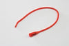 Urethral Red Rubber Catheter, 14FR, Coude Tip, 12" Length, 12/ctn