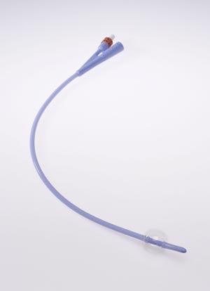 Silicone Foley Catheter, 5cc, Balloon, 2-Way, 18FR, 10/ctn