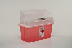 Sharps Container, Translucent Red, 5 Qt, Junior, 14