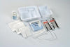 Tray Includes: (2) Blue Nitrite Gloves, CSR Wrap, (3) Solution Basins, 6" Nylon Bristle Trach Tube Brush, Drape, (4) 4"x4" 8-Ply Gauze Sponges, (3) Pipe Cleaners, (3) 4"x4" Dressings, 30" Twill Tape, (3) 6" Cotton Tipped Applicators, 20/cs