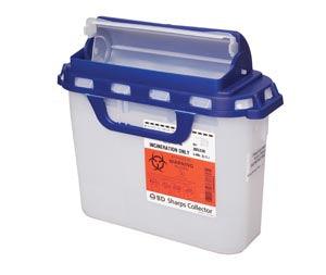 Sharps Collector, 5.4 Qt, Pharmacy Dual Opening Hinged Top, 50% Recycled Plastic, 20/cs (Drop Ship Requires Pre-Approval)
