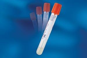 Plastic RST Tube, Orange Hemogard™ Closure, 13 x 75, 5.0mL, Paper Label, 100/pk, 10 pk/cs  (Temp Sensitive; Non-Returnable) (Drop Ship Requires Pre-Approval)