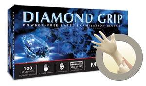 Exam Gloves, PF Latex, Textured Fingers, Medium, 100/bx, 10 bx/cs