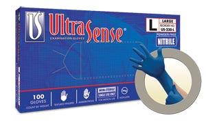 Exam Gloves, PF Nitrile, Textured Fingers, Blue, Large, 100/bx, 10 bx/cs