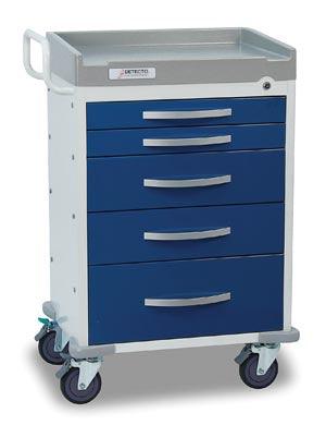 Detecto Rescue Series Anesthesiology Medical Cart, 6 Blue Drawers (DROP SHIP ONLY)