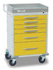 Detecto Rescue Series Isolation Medical Cart, 6 Yellow Drawers (DROP SHIP ONLY)