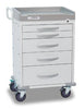 Detecto Rescue Series General Purpose Medical Cart, 5 White Drawers (DROP SHIP ONLY)
