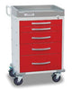 Detecto Rescue Series ER Medical Cart, 5 Red Drawers (DROP SHIP ONLY)