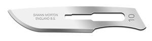 Blade, Swann Morton, Carbon Steel, Size 10, Sterile, 100/bx (DROP SHIP ONLY)