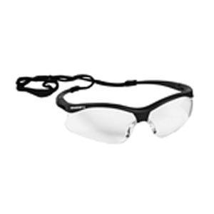 Safety Glasses, Clear Hard Coat Lens, Black Frame with Black Tips, 12/cs