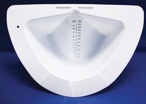 Specimen Pan, Slant, Graduated, 1000 ml, White, 100/cs