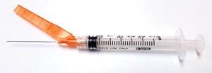 Safety Syringe (3 mL) w/ Safety Needle (25G x 1½