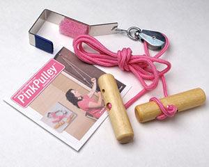 Pink Shoulder Pulley w/metal door bracket and Breast Cancer Patient instructional guide (092148) (DROP SHIP ONLY)