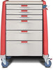 Standard Cart, 43" H X 24" D X 31" W, Extreme Red, Break Away Lock, (3) 3" Drawers, (2) 6" Drawers and (1) 6" Drawers (DROP SHIP ONLY)